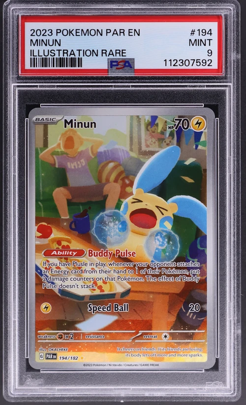 2023 Pokemon Par En-Paradox Rift #194 Minun Illustration Rare