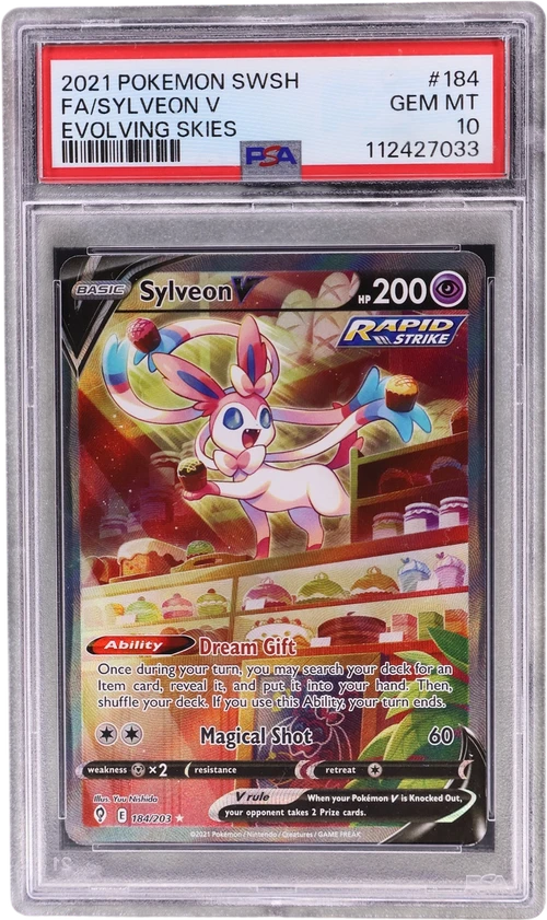 2021 Pokemon Sword & Shield Evolving Skies #184 Full Art / Sylveon V