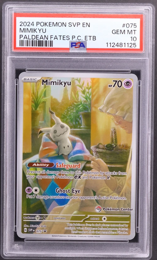 2024 Pokemon Svp En-Sv Black Star Promo #075 Mimikyu Paldean Fates Pokemon Center Elite Trainer Box