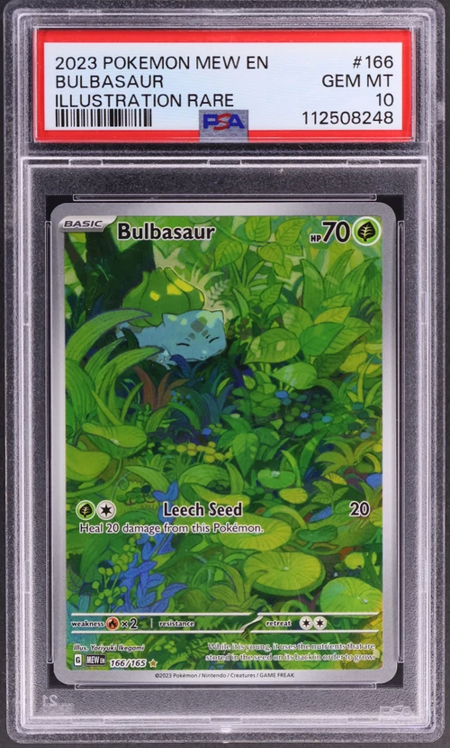 2023 Pokemon Mew En-151 #166 Bulbasaur Illustration Rare
