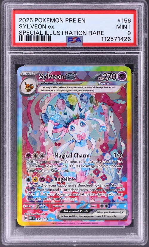 2025 Pokemon Pre En-Prismatic Evolutions #156 Sylveon Ex Special Illustration Rare