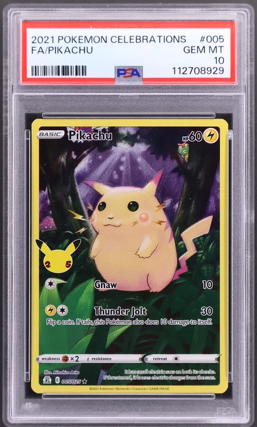 2021 Pokemon Celebrations #005 Full Art / Pikachu (PSA 10)