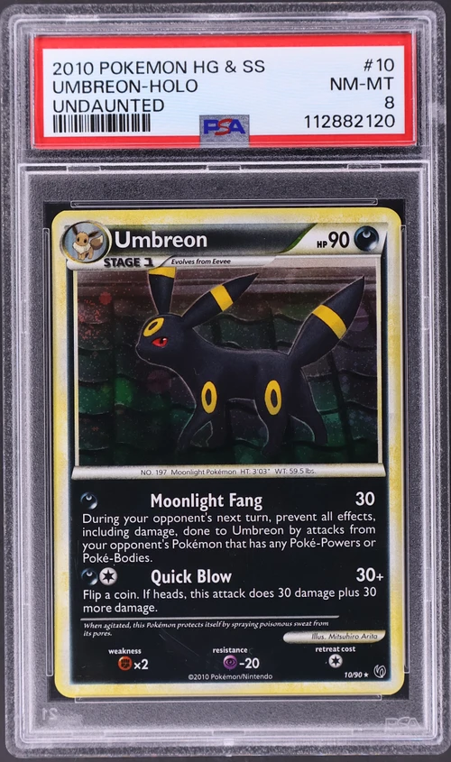 2010 Pokemon Heartgold & Soulsilver Undaunted #10 Umbreon-Holo