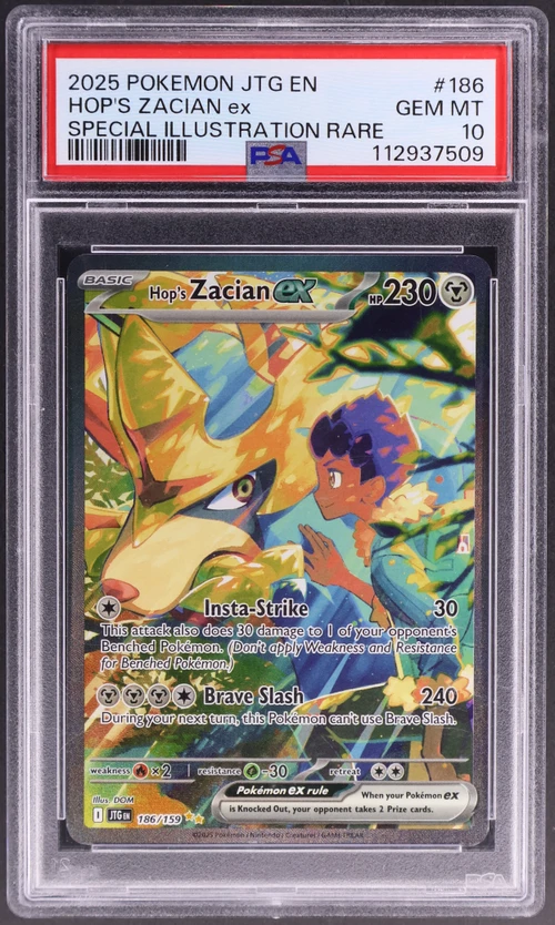 2025 Pokemon Jtg En-Journey Together #186 Hop's Zacian Ex Special Illustration Rare