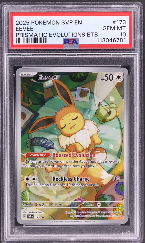 2025 Pokemon Svp En-Sv Black Star Promo #173 Eevee Prismatic Evolutions Elite Trainer Box