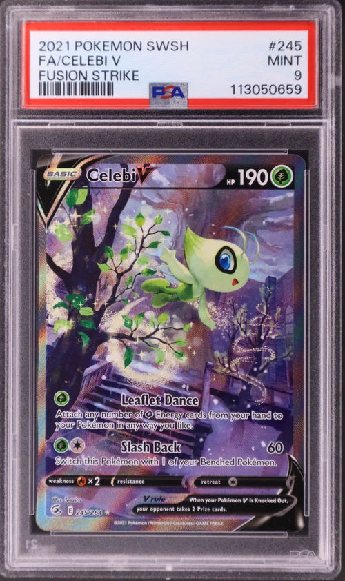 2021 Pokemon Sword & Shield Fusion Strike #245 Full Art / Celebi V