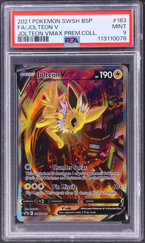 2021 Pokemon Swsh Black Star Promo #183 Full Art / Jolteon V Jolteon Vmax Premium Collection
