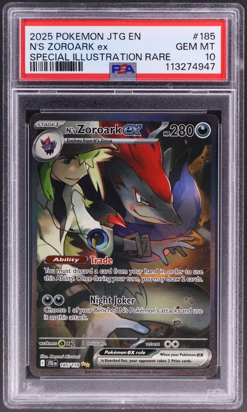 2025 Pokemon Jtg En-Journey Together #185 N's Zoroark Ex Special Illustration Rare