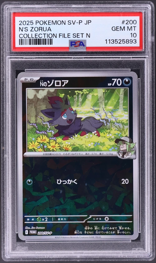 2025 Pokemon Japanese Sv-P Promo #200 N's Zorua Collection File Set N