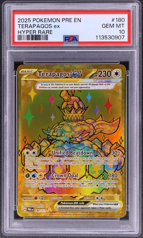 2025 Pokemon Pre En-Prismatic Evolutions #180 Terapagos Ex Hyper Rare