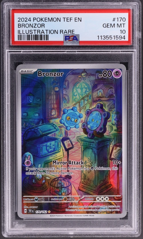 2024 Pokemon Tef En-Temporal Forces #170 Bronzor Illustration Rare