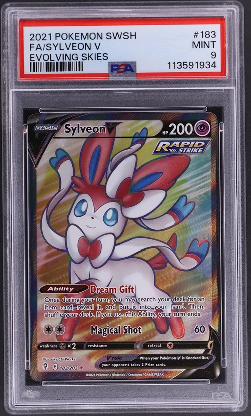 2021 Pokemon Sword & Shield Evolving Skies #183 Full Art / Sylveon V