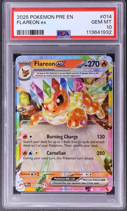 2025 Pokemon Pre En-Prismatic Evolutions #014 Flareon Ex