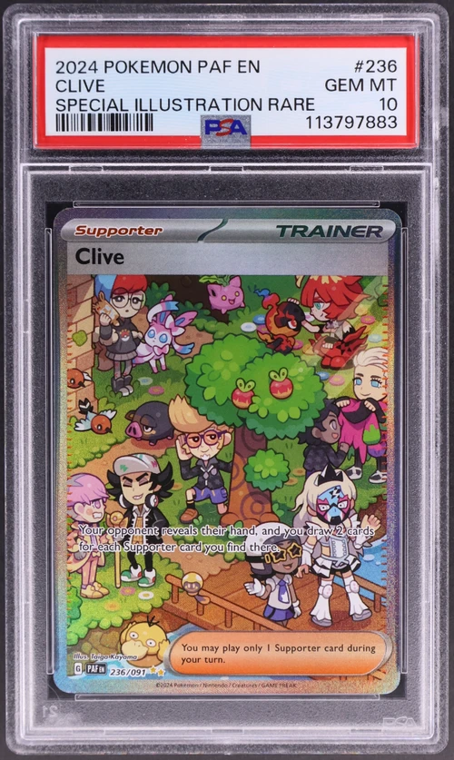 2024 Pokemon Paf En-Paldean Fates #236 Clive Special Illustration Rare