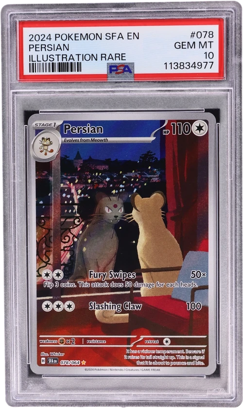 2024 Pokemon Sfa En-Shrouded Fable #078 Persian Illustration Rare