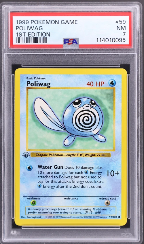 1999 Pokemon Game #59 Poliwag 1st Edition