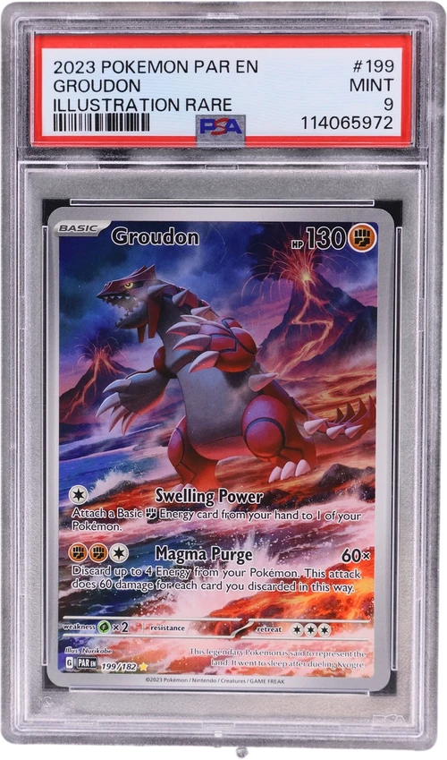 2023 Pokemon Par En-Paradox Rift #199 Groudon Illustration Rare