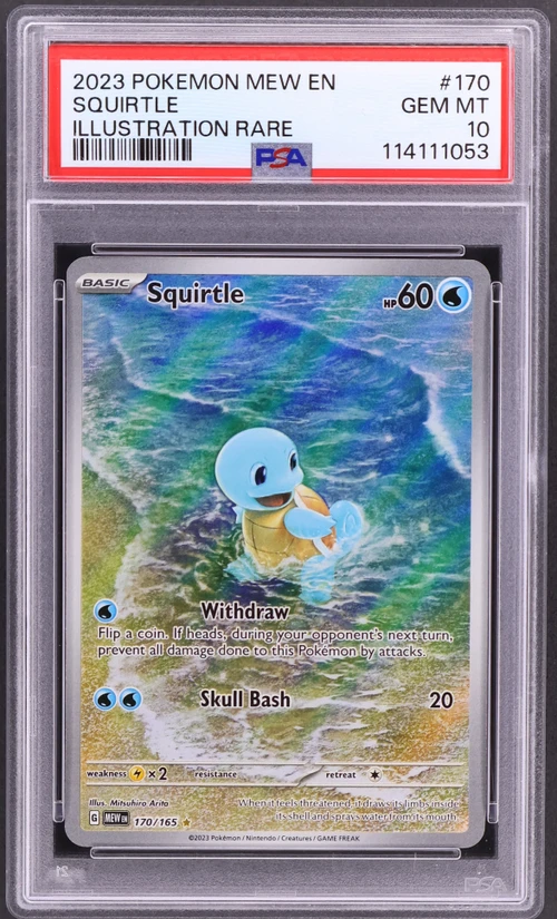 2023 Pokemon Mew En-151 #170 Squirtle Illustration Rare
