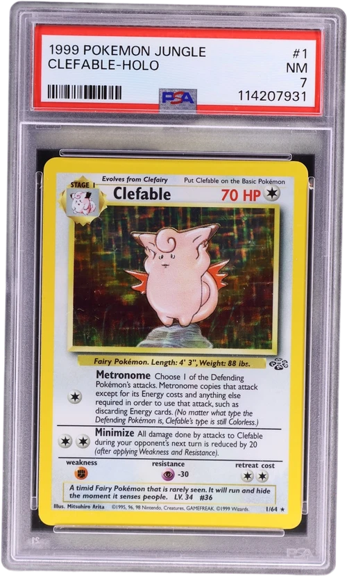 1999 Pokemon Jungle #1 Clefable-Holo