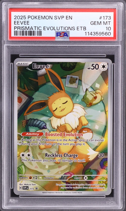 2025 Pokemon Svp En-Sv Black Star Promo #173 Eevee Prismatic Evolutions Elite Trainer Box