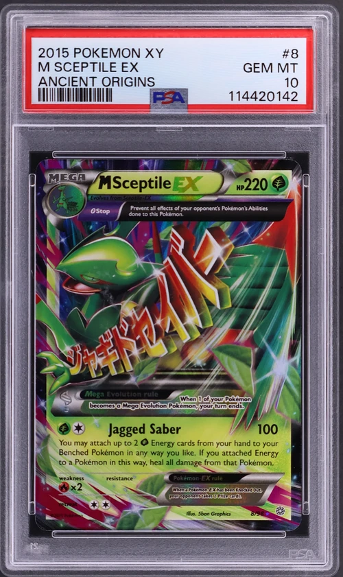 2015 Pokemon Xy Ancient Origins #8 M Sceptile Ex
