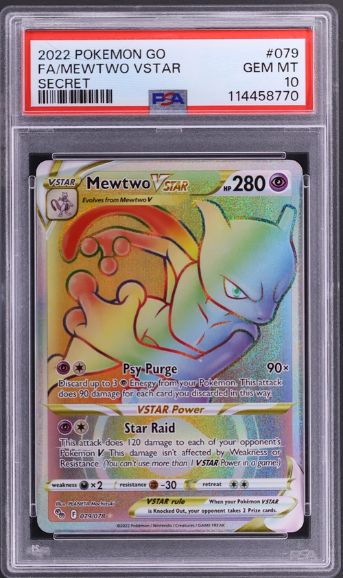 2022 Pokemon Go #079 Full Art / Mewtwo Vstar Secret
