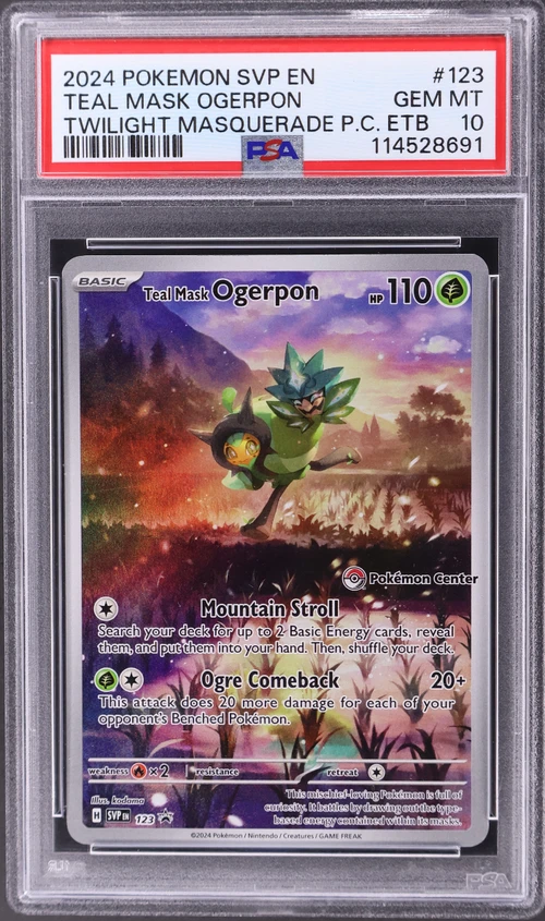 2024 Pokemon Svp En-Sv Black Star Promo #123 Teal Mask Ogerpon Twilight Masquerade Pokemon Center Elite Trainer Box