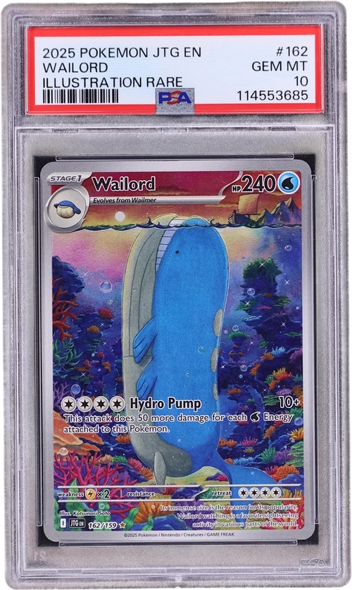 2025 Pokemon Jtg En-Journey Together #162 Wailord Illustration Rare