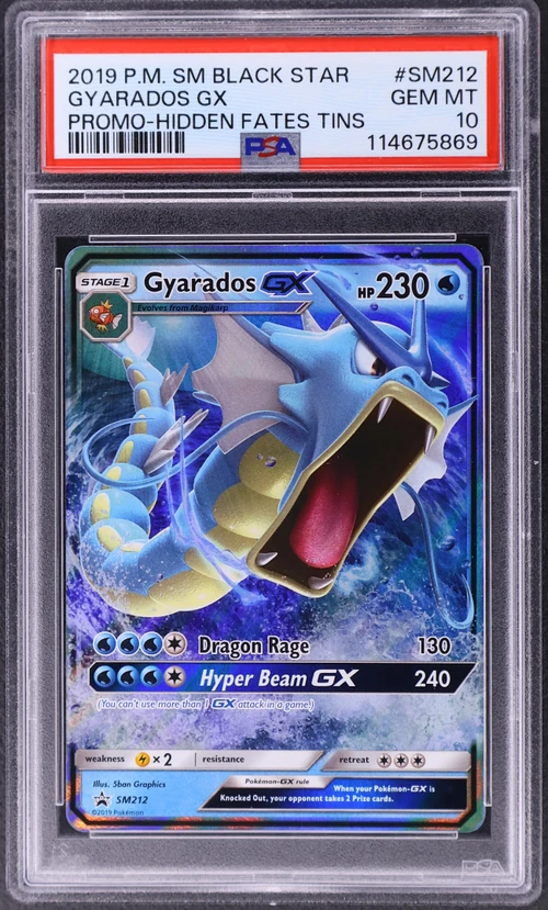 2019 Pokemon Sm Black Star Promo #SM212 Gyarados Gx Hidden Fates Tins