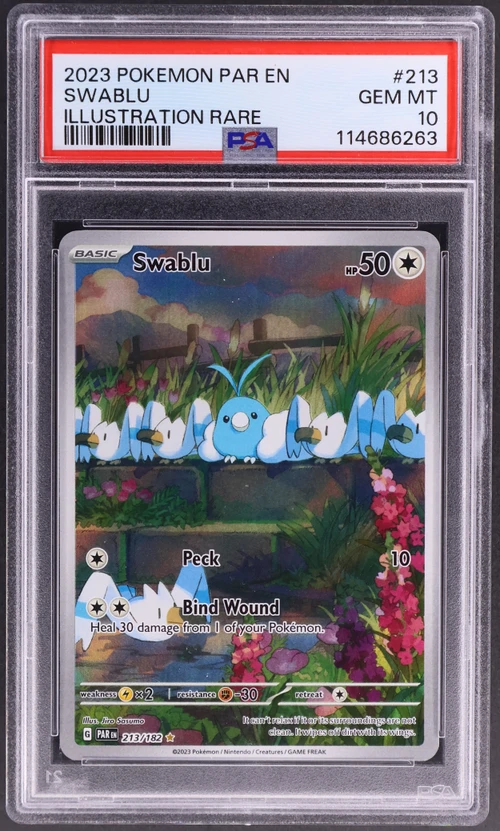 2023 Pokemon Par En-Paradox Rift #213 Swablu Illustration Rare