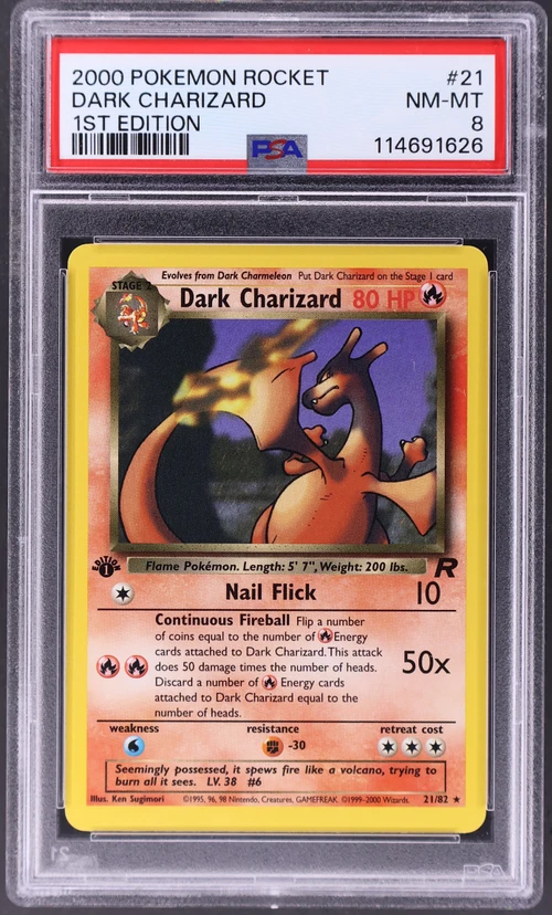 2000 Pokemon Rocket #21 Dark Charizard 1st Edition