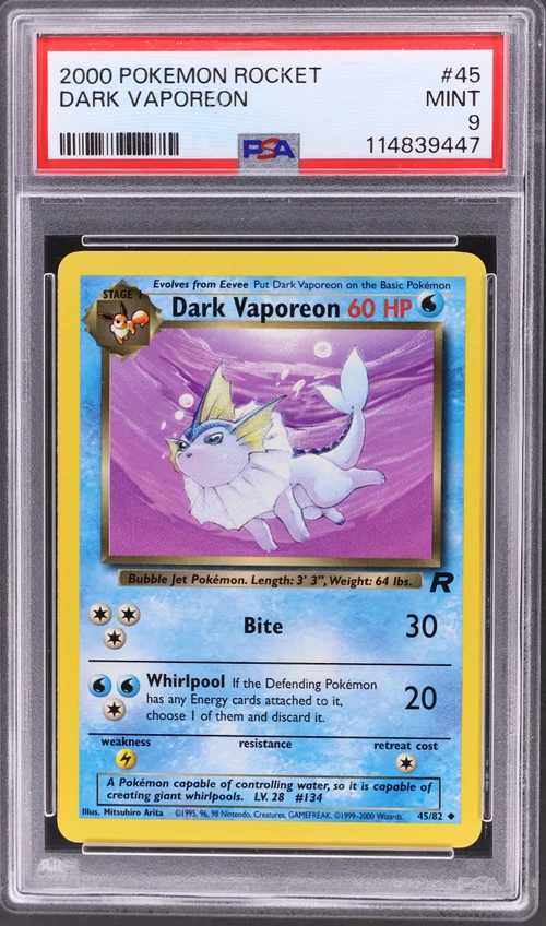 2000 Pokemon Rocket #45 Dark Vaporeon