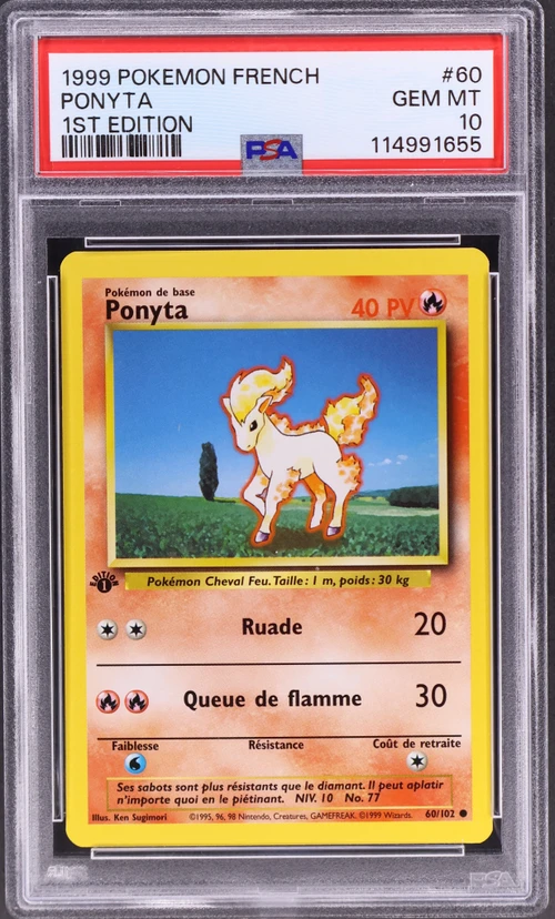 1999 Pokemon French #60 Ponyta 1st Edition