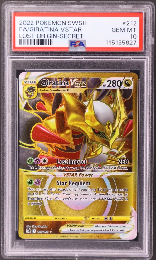 2022 Pokemon Sword & Shield Lost Origin #212 Full Art / Giratina Vstar Secret