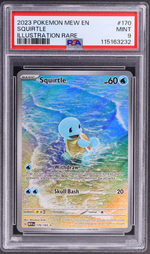 2023 Pokemon Mew En-151 #170 Squirtle Illustration Rare