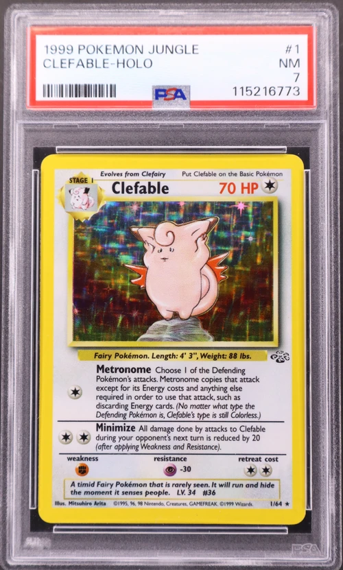 1999 Pokemon Jungle #1 Clefable-Holo