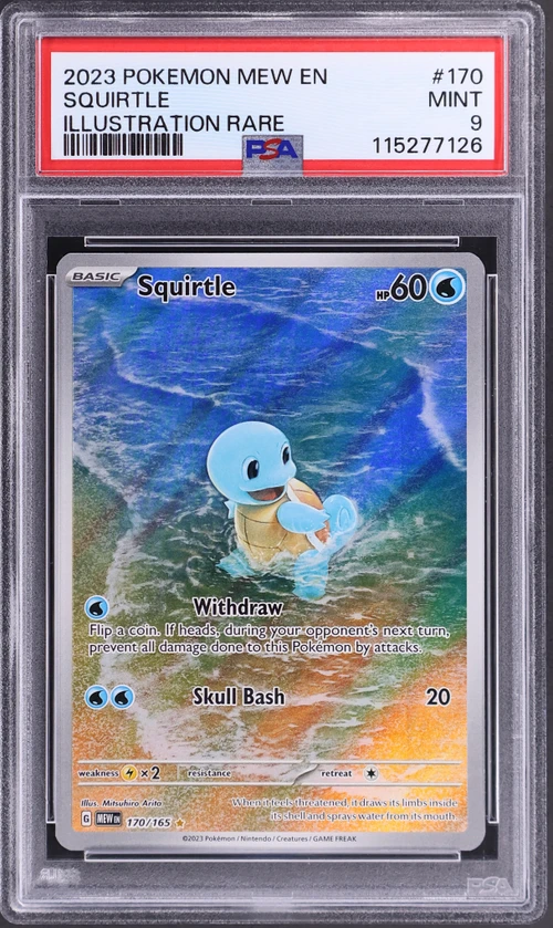 2023 Pokemon Mew En-151 #170 Squirtle Illustration Rare