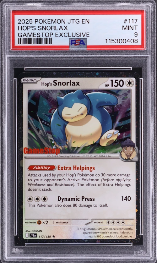 2025 Pokemon Jtg En-Journey Together #117 Hop's Snorlax Gamestop Exclusive