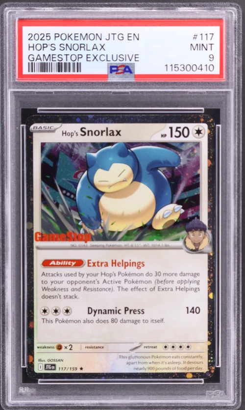 2025 Pokemon Jtg En-Journey Together #117 Hop's Snorlax Gamestop Exclusive
