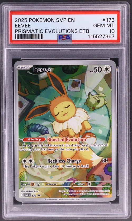 2025 Pokemon Svp En-Sv Black Star Promo #173 Eevee Prismatic Evolutions Elite Trainer Box