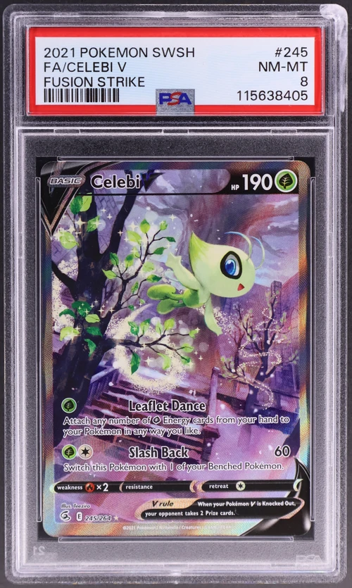 2021 Pokemon Sword & Shield Fusion Strike #245 Full Art / Celebi V