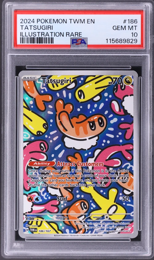 2024 Pokemon Twm En-Twilight Masquerade #186 Tatsugiri Illustration Rare