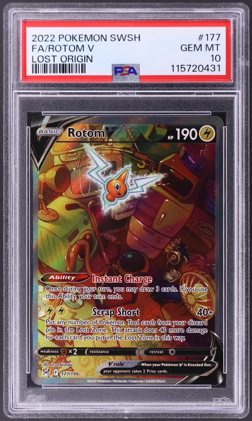 2022 Pokemon Sword & Shield Lost Origin #177 Full Art / Rotom V