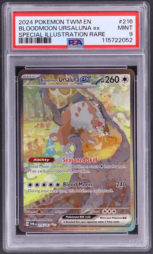 2024 Pokemon Twm En-Twilight Masquerade #216 Bloodmoon Ursaluna Ex Special Illustration Rare