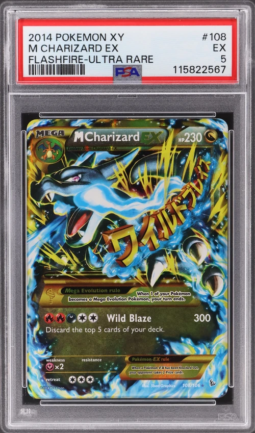 2014 Pokemon Xy Flashfire #108 M Charizard Ex Ultra Rare