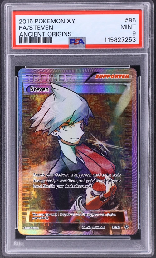 2015 Pokemon Xy Ancient Origins #95 Full Art / Steven