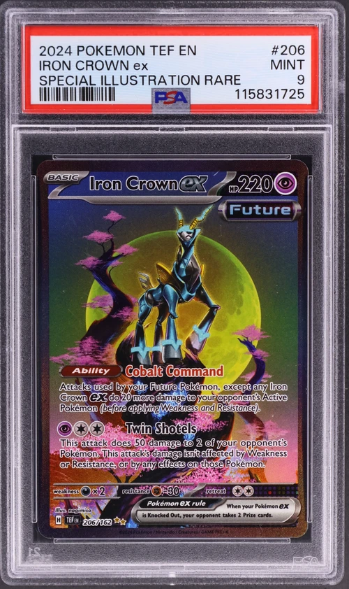 2024 Pokemon Tef En-Temporal Forces #206 Iron Crown Ex Special Illustration Rare