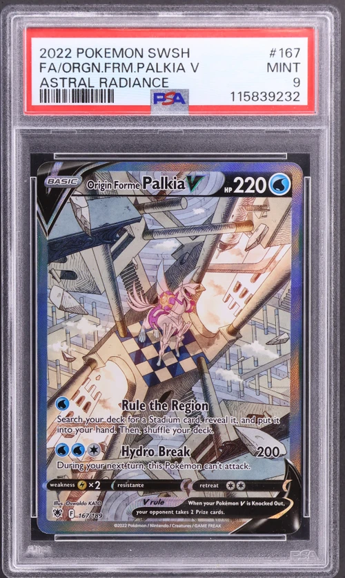 2022 Pokemon Sword & Shield Astral Radiance #167 Full Art / Origin Forme Palkia V
