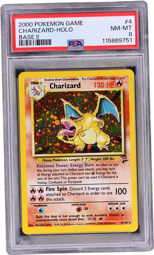 2000 Pokemon Game Base II #4 Charizard-Holo
