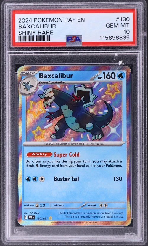 2024 Pokemon Paf En-Paldean Fates #130 Baxcalibur Shiny Rare